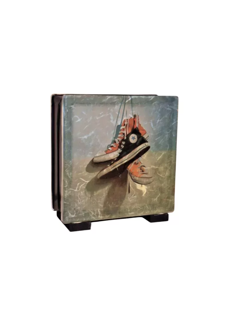 Χειροποίητο Φωτιστικό Υαλότουβλο 3 Sneakers